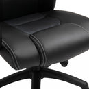 Racing PU Leather Office Chair Executive Desk Gaming Swivel Height Adjustable PC Computer-Black/Grey