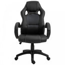 Racing PU Leather Office Chair Executive Desk Gaming Swivel Height Adjustable PC Computer-Black/Grey