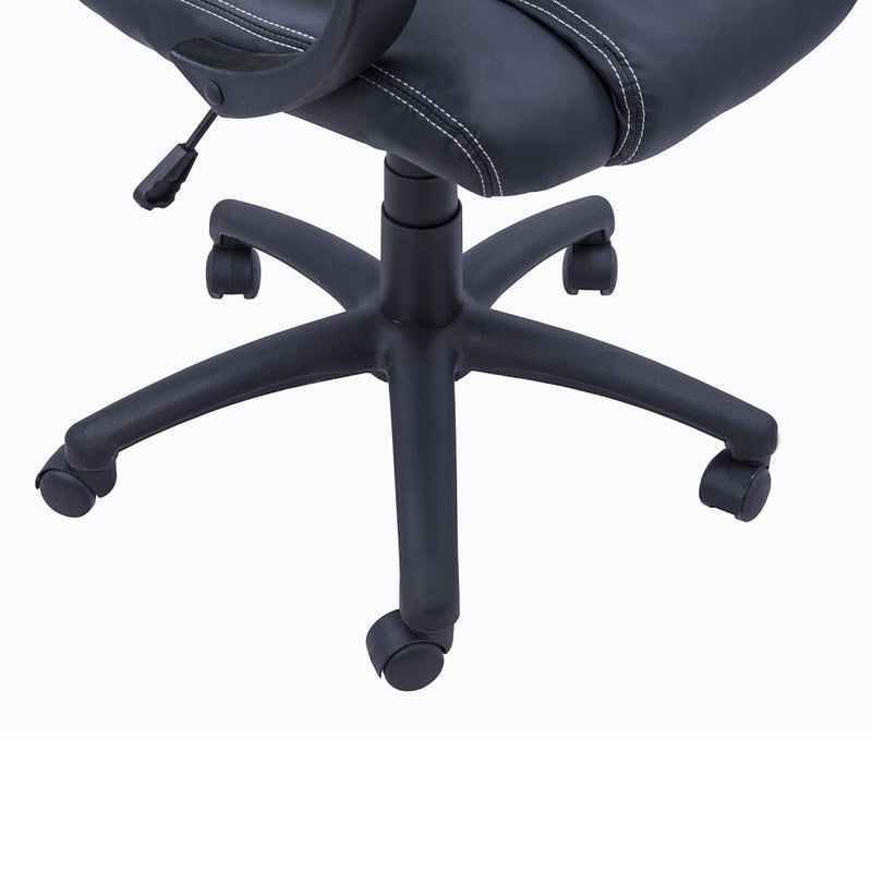 Office Chair Racing Chair Leather Executive Desk Gaming Swivel Adjustable Computer Seat - Black/Green