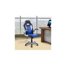 PU Leather Racing Office Chair Bucket Computer Gaming Swivel Adjustable Desk - Black/Blue/White