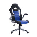 PU Leather Racing Office Chair Bucket Computer Gaming Swivel Adjustable Desk - Black/Blue/White