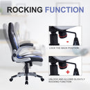 PU Leather Racing Office Chair Bucket Computer Gaming Swivel Adjustable Desk - Black/Blue/White