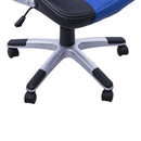 PU Leather Racing Office Chair Bucket Computer Gaming Swivel Adjustable Desk - Black/Blue/White