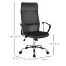 Swivel Executive Office Chair High Back Mesh Chair Seat Office Desk Chairs Height Adjustable Armchair Black New