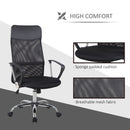 Swivel Executive Office Chair High Back Mesh Chair Seat Office Desk Chairs Height Adjustable Armchair Black New