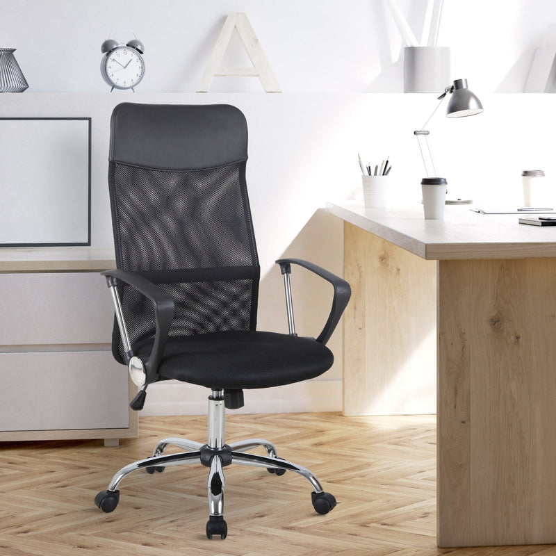 Swivel Executive Office Chair High Back Mesh Chair Seat Office Desk Chairs Height Adjustable Armchair Black New