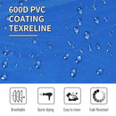 Outsunny Foldable Cot Bed 193Lx125Wx40H cm-Black/Blue