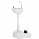 Outsunny HDPE Outdoor Soap Dispending Sink W/ Towel Holder White