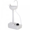 Outsunny HDPE Outdoor Soap Dispending Sink W/ Towel Holder White