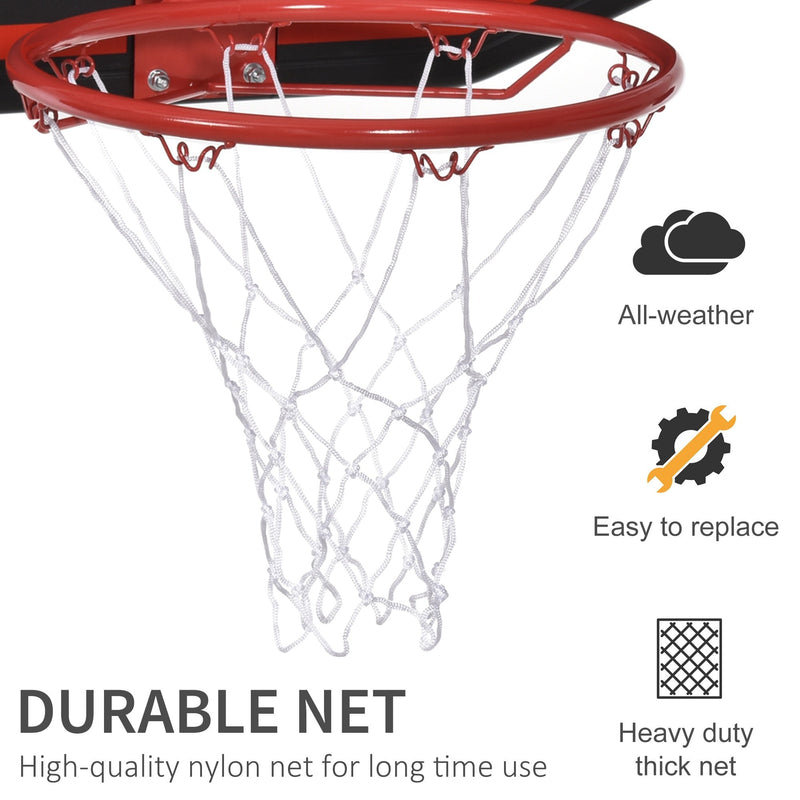 HOMCOM Basketball Hoop Backboard and Red Rim Combo Kit w/ PE Net for Kids and Adults Door Wall Room Backetboard