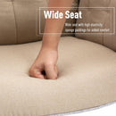 Vinsetto Tufted Desk Chair w/ Arm Rest on Wheels Beige