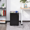 Vinsetto Fully Assembled 3 Drawer Steel Metal Filing Cabinet Lockable Rolling Vertical File Cabinet Black