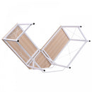 L-Shaped Corner  Oak Desk Computer Desk Table For Home Office Workstation w/Steel Frame