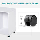 Particle Board Rolling Storage Cabinet White