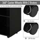 Vinsetto Printer Stand With 360 Degree Casters Multifunctional Office Cabinet Mobile File Cabinet E1 Particle Board Black