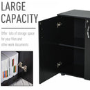 Vinsetto Particle Board 2-Tier Lockable Filing Cabinet Black