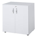 Vinsetto 2-Tier Natural Board Filing Cabinet Particle Board Lockable Filing Cabinet White