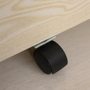 Vinsetto 2-Drawer Locking Office Filing Cabinet w/ 5 Wheels Rolling Storage Hanging Legal Letter Files Cupboard Home Organisation Oak Brown Letters