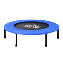 HOMCOM Trampoline Aerobic Rebounder Indoor Outdoor Fitness Round Jumper 91cm, Compact, W/ Sponge Edge, Blue Compact