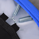 HOMCOM Trampoline Aerobic Rebounder Indoor Outdoor Fitness Round Jumper 91cm, Compact, W/ Sponge Edge, Blue Compact