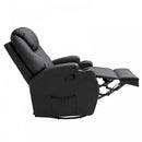 Electric Massage Recliner Chair PU Leather Black Luxury Sofa Armchair Cinema Rocking Swivel Heated Nursing Gaming Thick