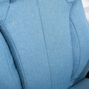 Vinsetto Executive Office Gaming Chair Linen Rocking Seat w/ Adjustable Padded Seat & Wheels in Blue