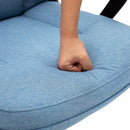 Vinsetto Executive Office Gaming Chair Linen Rocking Seat w/ Adjustable Padded Seat & Wheels in Blue