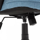 Vinsetto Executive Office Gaming Chair Linen Rocking Seat w/ Adjustable Padded Seat & Wheels in Blue