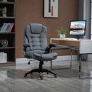 Vinsetto Swivel Task Office Chair for Home Ergonomic Linen Fabric Computer Chair, with Arm, Adjustable Height, Grey Armchair