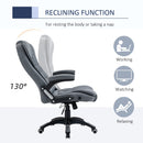 Vinsetto Swivel Task Office Chair for Home Ergonomic Linen Fabric Computer Chair, with Arm, Adjustable Height, Grey Armchair