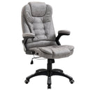 Vinsetto Swivel Office Chair for Home Ergonomic Micro Fiber Computer Chair, with Arm, Adjustable Height - Grey