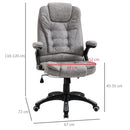 Vinsetto Swivel Office Chair for Home Ergonomic Micro Fiber Computer Chair, with Arm, Adjustable Height - Grey