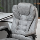 Vinsetto Swivel Office Chair for Home Ergonomic Micro Fiber Computer Chair, with Arm, Adjustable Height - Grey