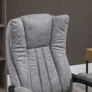 Vinsetto Executive Office Chair Micro Fiber Computer Desk Chair for Home with Arm, Swivel Wheels, Footrest, Grey w/