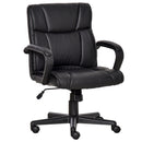 Vinsetto Executive Office Chair Swivel PU Leather Ergonomic Chair for Home, with Arm, Adjustable Height, Black Home Chair