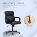 Vinsetto Executive Office Chair Swivel PU Leather Ergonomic Chair for Home, with Arm, Adjustable Height, Black Home Chair