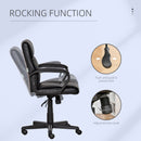 Vinsetto Executive Office Chair Swivel PU Leather Ergonomic Chair for Home, with Arm, Adjustable Height, Black Home Chair