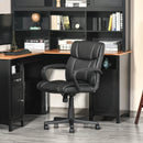 Vinsetto Executive Office Chair Swivel PU Leather Ergonomic Chair for Home, with Arm, Adjustable Height, Black Home Chair