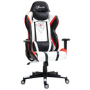 Vinsetto High Back Gaming Chair with Headrest, Arm, Lumbar Support, Swivel Home Office PU Leather Recliner Racing Gamer Desk Chair, Black White Red