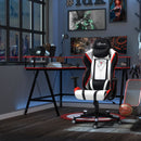 Vinsetto High Back Gaming Chair with Headrest, Arm, Lumbar Support, Swivel Home Office PU Leather Recliner Racing Gamer Desk Chair, Black White Red