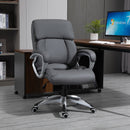 Vinsetto High Back Home Office Chair Swivel Executive PU Leather Ergonomic Chair, with Adjustable Height, Deep Grey
