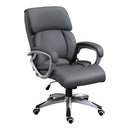 Vinsetto High Back Home Office Chair Swivel Executive PU Leather Ergonomic Chair, with Adjustable Height, Deep Grey