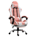 Vinsetto Racing Gaming Chair with Lumbar Support, Head Pillow, Swivel Wheels, High Back Recliner Gamer Desk Chair for Home Office, Pink Chair