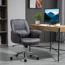 Vinsetto Swivel Computer Office Chair Mid Back Desk Chair for Home Study Bedroom,  Charcoal Grey Home