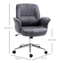 Vinsetto Swivel Computer Office Chair Mid Back Desk Chair for Home Study Bedroom,  Charcoal Grey Home
