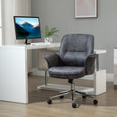 Vinsetto Swivel Computer Office Chair Mid Back Desk Chair for Home Study Bedroom,  Charcoal Grey Home