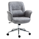 Vinsetto Swivel Computer Office Chair Mid Back Desk Chair for Home Study Bedroom, Light Grey Home