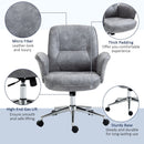Vinsetto Swivel Computer Office Chair Mid Back Desk Chair for Home Study Bedroom, Light Grey Home