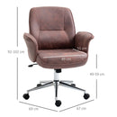 Vinsetto Swivel Computer Office Chair for Home Study Bedroom - Red