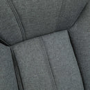 Vinsetto Swivel Task Office Chair for Home Ergonomic Linen Fabric Computer Chair, with Arm, Adjustable Height - Grey